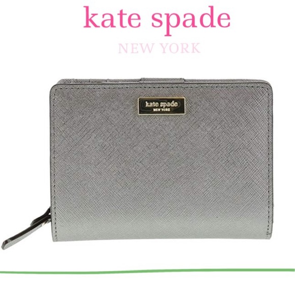 NWT KS Cara Newbury Lane Wallet in Silver - Picture 1 of 6